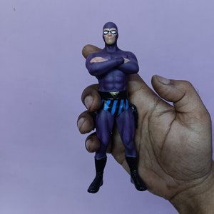 6inch Scale 1:12 Phantom Hand Cross Folded-3D Hand Painted Fan Model Statue Figure