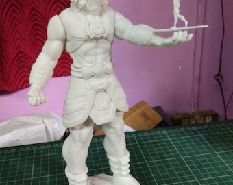 Benutzerdefinierte Superheld mit Basis, unbemalt, nicht zusammengebaut - 3D gedruckte Modellstatue Figur