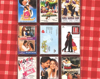 Nostalgic Bollywood Cassettes Tapes - Authentic Movie Audio Soundtrack, Actor Actress Hits, Indian Cinema Collectible #3