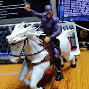Scale 1:12 6inch Phantom on Horse Unpainted Painted 3D Fan Model Statue Figure