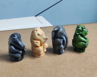 15cm 20cm Big Large Size Jumanji Game Pawn Pieces Token Hand Painted- 3D Model Statue Figure Monkey Elephant Rhino Crocodile Home Decor