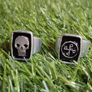Phantom Ringe Schädel und Good Mark 3D Print handbemalt mit Box - Resin Model Movie Requisiten