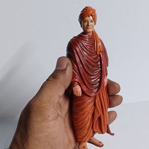 Swami Vivekananda India - 3D Model Figurine Hand Painted Model Statue Figure