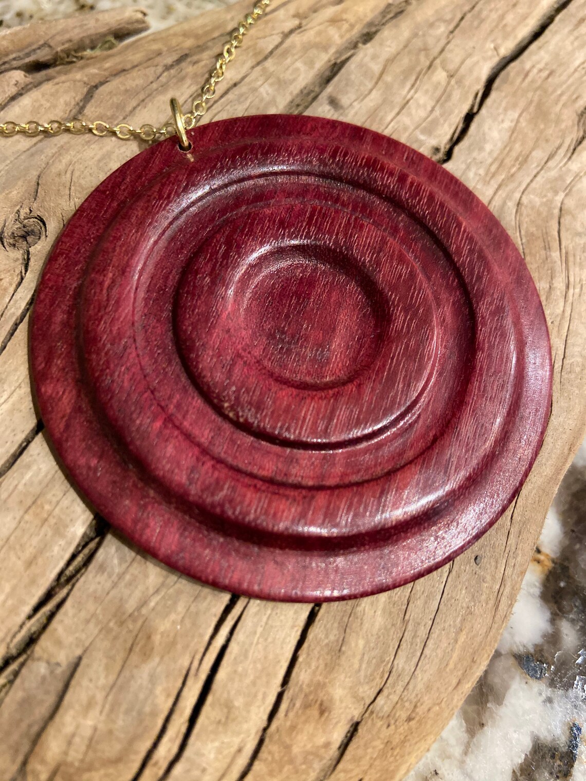 Wood Turned Purpleheart Pendant Etsy