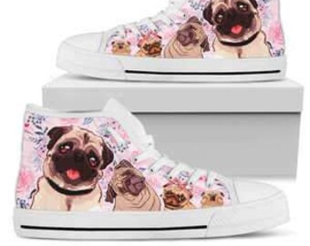 Unisex Casual High-Top Skate Shoes Classic Sneakers Adults Trainers Anatomy of A Pug Unisex Casual High-Top Skate Shoes Classic Sneakers Adults Trainers Anatomy of A Pug