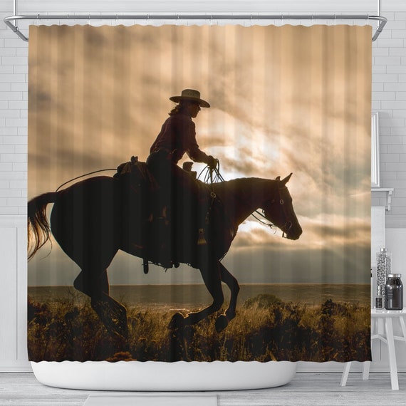 horse shower curtain