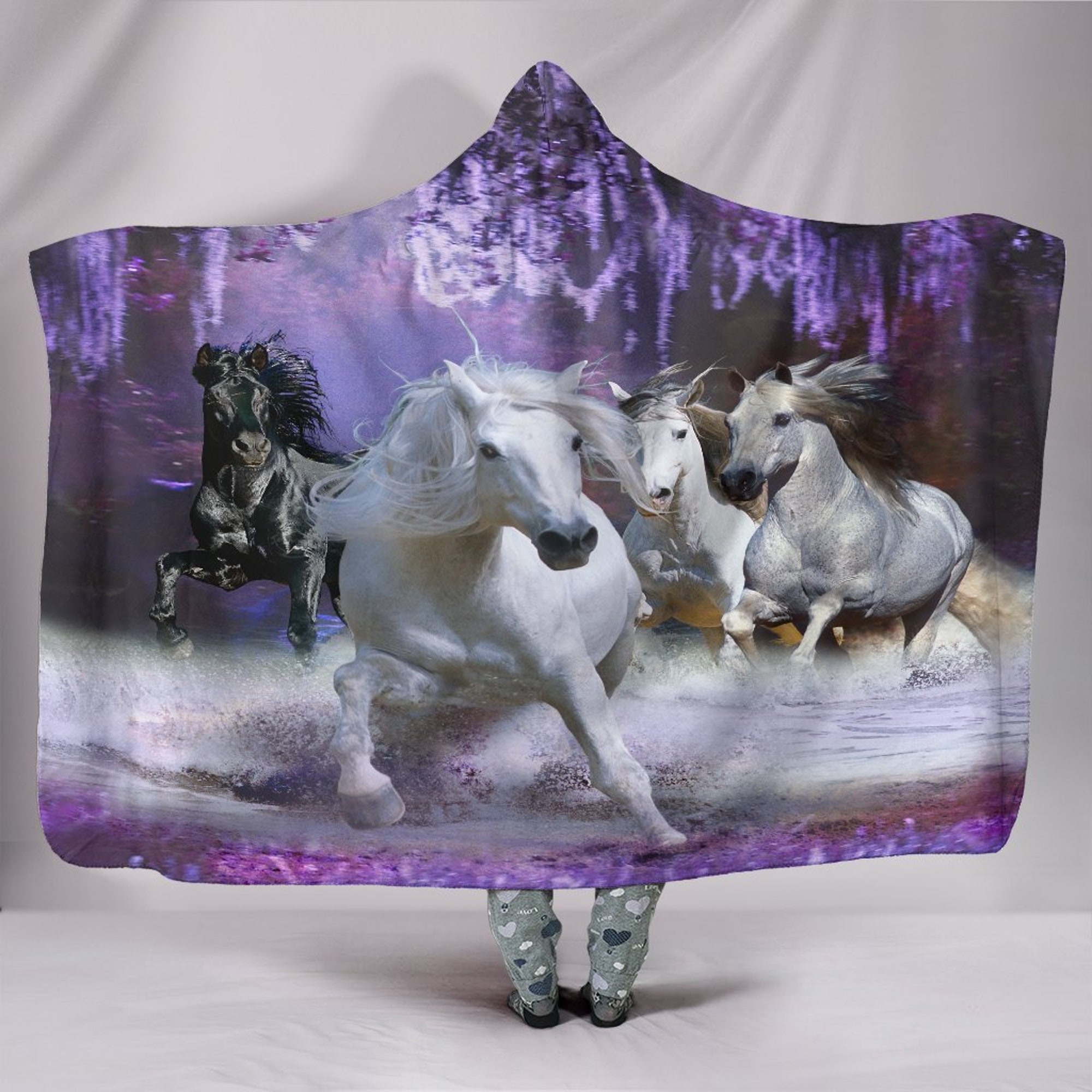 In a Purple Dream Hooded Blanket