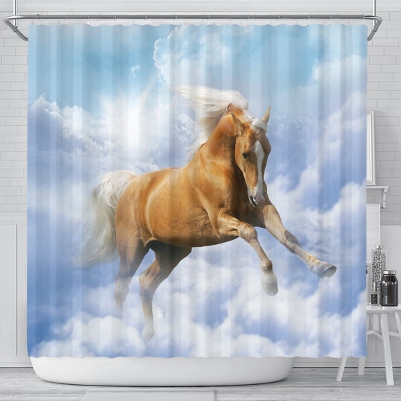 horse shower curtain clearance