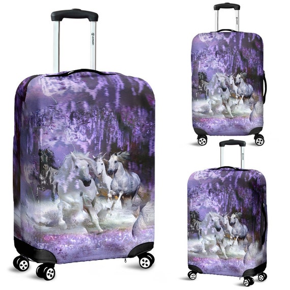 luggage with horses on it