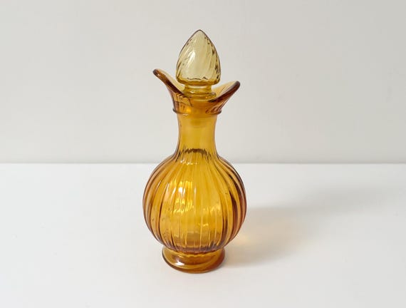 金彩・香水瓶】欧州高級ガラス パヒューム ボトル 麗しい琥珀色の