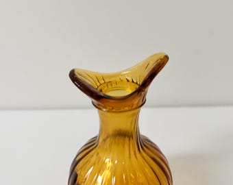 ヴィンテージ かぼちゃ型香水瓶（琥珀色のガラス製、マッチした
