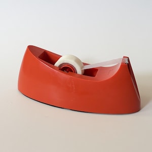 Vintage Orange Tape Dispenser - Etsy