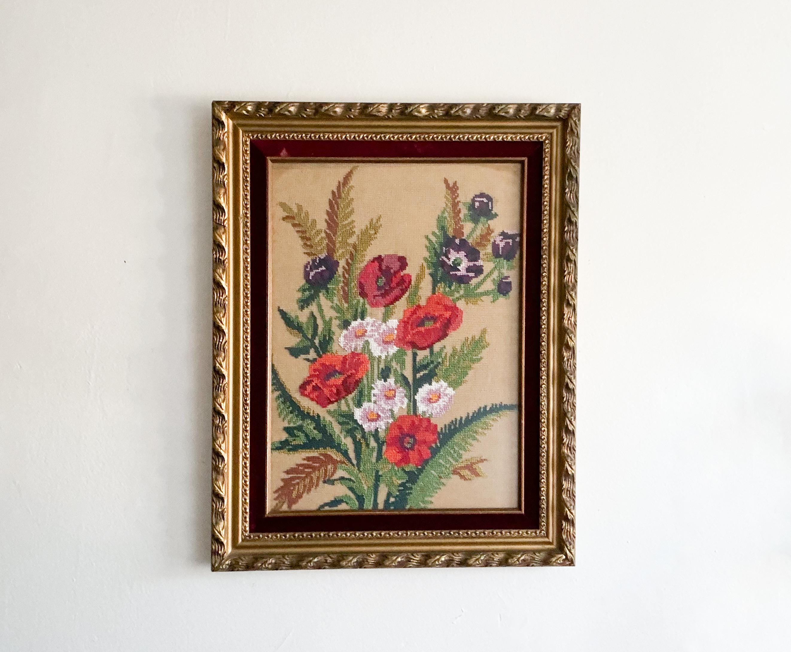 フランスアート　額縁セット　NEEDLEPOINT Vintage IMG_4941.jpg