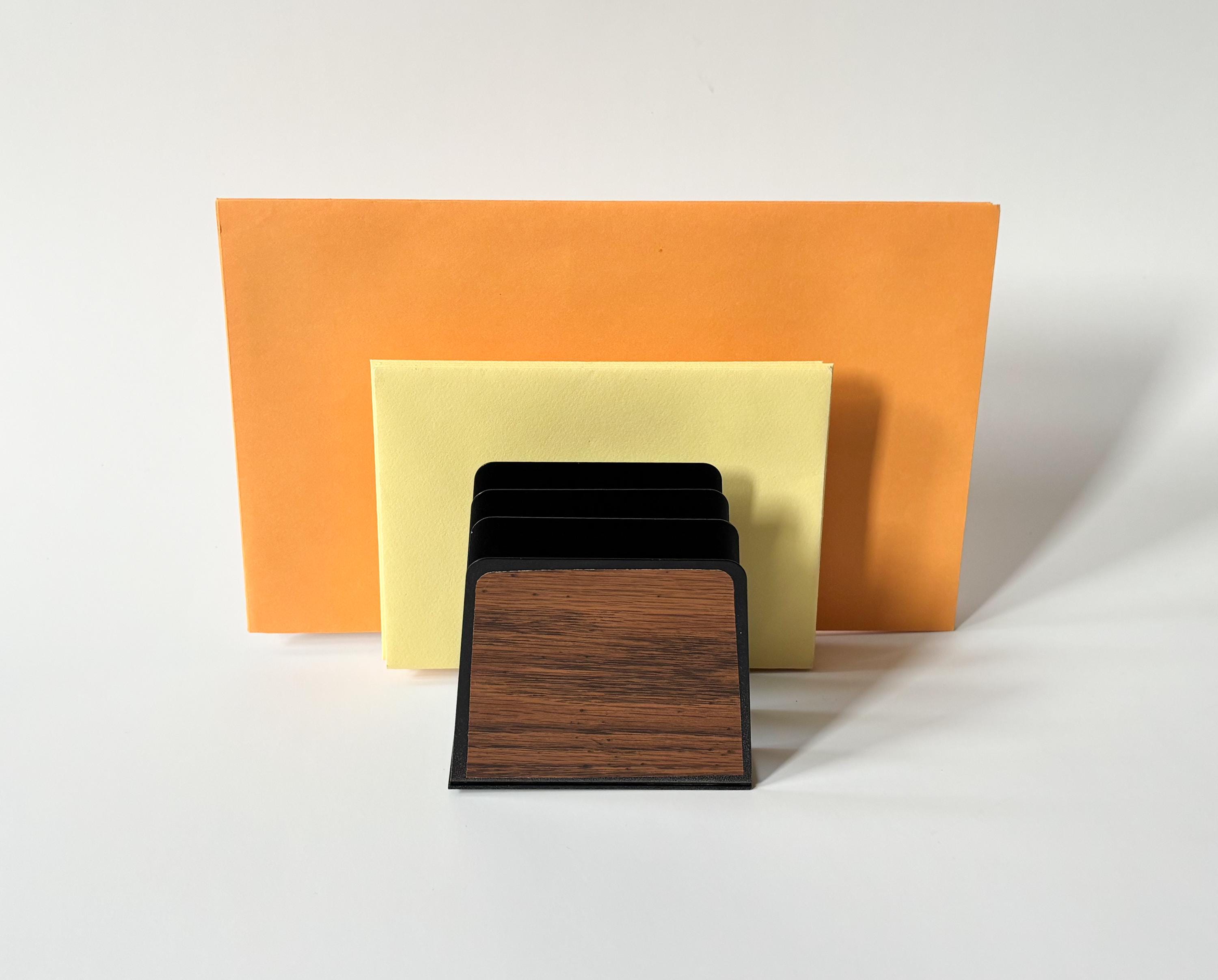 1980年代のFaux Boisデスクセット、メール＆書類オーガナイザー、木製