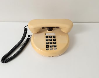 Vintage Western Electric Yellow Donut Phone, Vintage Bright Yellow