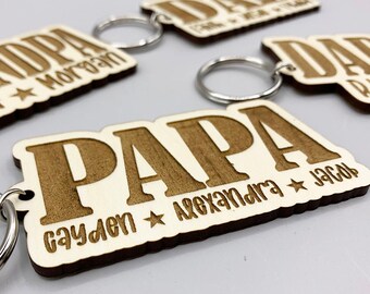 Personalized Father's Day Keychain | Custom Name Keychain, Keychain for Dad