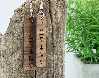 Personalized Aurebesh earrings | Secret Geek Collection
