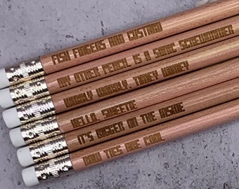 Doctor Who Phrase Pencils - Laser Engraved