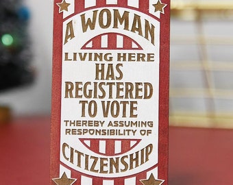 1920 Women’s Right to Vote Poster Replica Ornament | Suffrage Voting Rights | Feminist Ornament