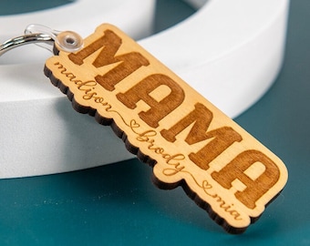 Mama keychain with kids name, customized mom keychain, mom keychain, Mother’s Day gift, custom gift for mom, gifts for her gifts for mom