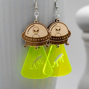 Alien Abduction Novelty Earrings | UFO