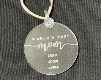Personalized Mother's Day Keychain, Custom Mom Keychain, Grandma Keyring, Kids Names, Childrens Names Gift, Gifts under 20, Gifts for Mom