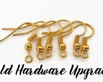 Earring add-on: Gold hardware