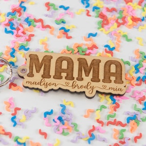 Mama keychain with kids name, customized mom keychain, mom keychain, Mothers Day gift, custom gift for mom, gifts for her gifts for mom image 4