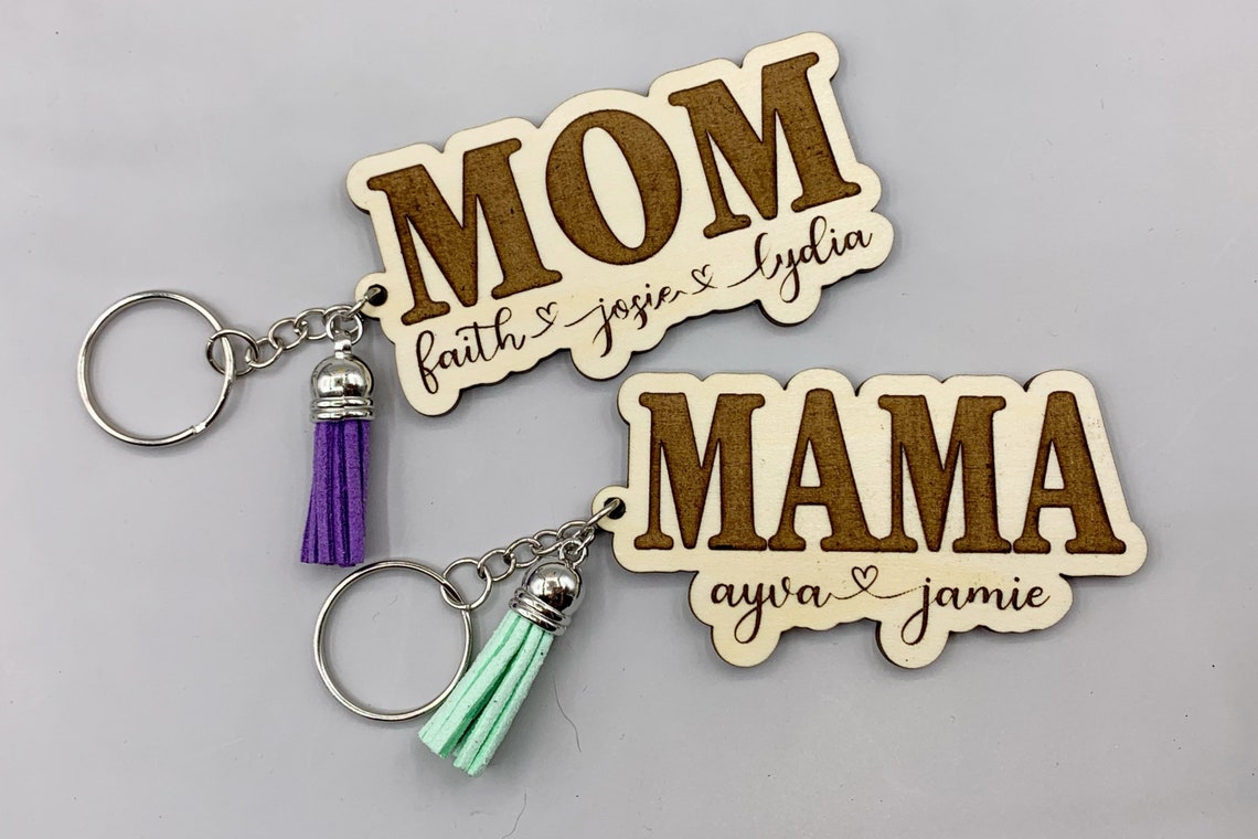 Personalized Mother's Day Keychain Etsy UK