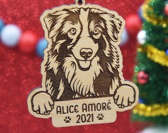 Personalized dog breed ornament, custom dog breed, gift for dog lover, pet parent ornament, Christmas puppy, furbaby ornament
