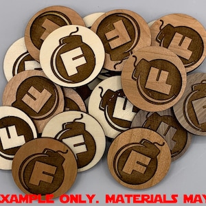 Engraved F-Bomb Coin FCK it, F Bomb, Explicit, My Last Fck, Fck It Coin, Flying Fck, Fck It Token, Wooden Coin image 5