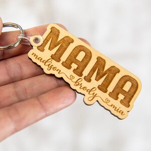 Mama keychain with kids name, customized mom keychain, mom keychain, Mothers Day gift, custom gift for mom, gifts for her gifts for mom image 2