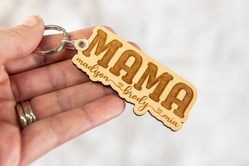 Mama keychain with kids name, customized mom keychain, mom keychain, Mothers Day gift, custom gift for mom, gifts for her gifts for mom image 2