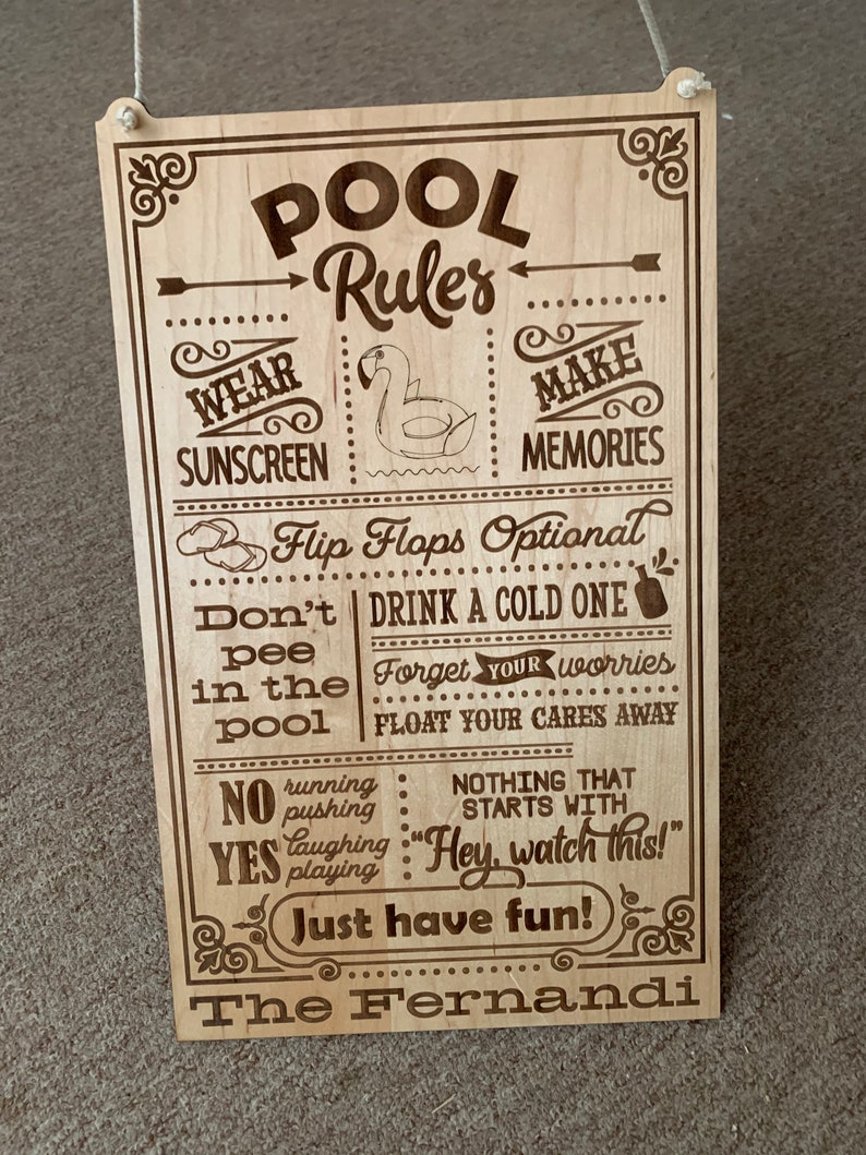 Personalized Fire Pit Rules Sign Engraved Garden Decor Fire Etsy