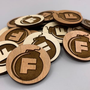 Engraved F-Bomb Coin FCK it, F Bomb, Explicit, My Last Fck, Fck It Coin, Flying Fck, Fck It Token, Wooden Coin image 3