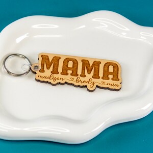 Mama keychain with kids name, customized mom keychain, mom keychain, Mothers Day gift, custom gift for mom, gifts for her gifts for mom image 3
