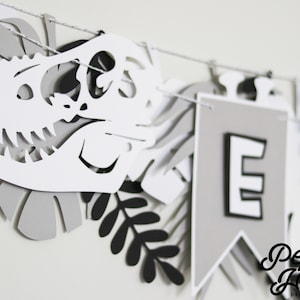 Dinosaurier-Geburtstags-Banner | Dinosaurier-Banner | Dinosaurier-Girlande | Fossil-Banner | Jurassic Park Banner | Dinosaurier-Hintergrund | Dino Party Dekor