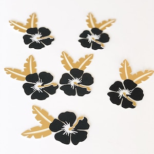 Hibiscus Flower Cupcake Topper, Tropical Flower food picks, Tropical Party Decorations, Luau Birthday Decor, Hawaiian Theme Party Decor