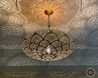 Brass Moroccan Pendant Light Fixture: Hanging Lamp