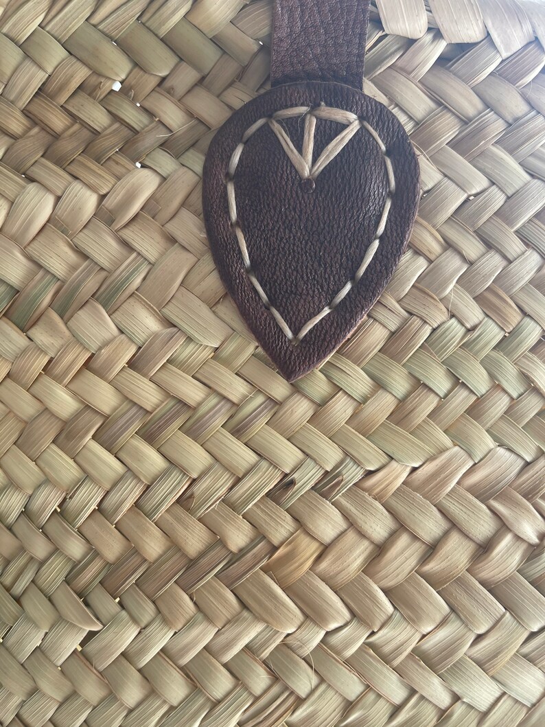 STRAW BAG Handmade With Leather French Market Basket French Etsy