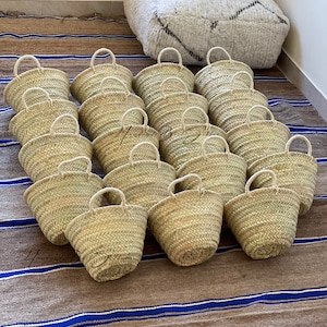 NATUR STROHKORB, kleiner Rosenkorb, Geschenk Strohkorb, Leere Strohbaskets, handgewebt aus Palmblatt