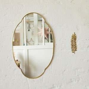 Brass Oval Mirror - Wall Mirror Bathroom Mirror Aesthetic Home Decor Aesthetic Luxurious Wall Decor MOROCCAN Brassy Gold Antique