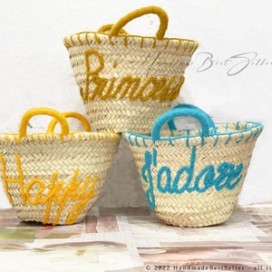 Bridesmaid Tote Bags, Straw Purse for Women, Birthday Gifts for Her, Custom Tote Bag, Bachelorette, Customized Easter Basket