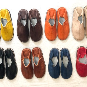 Moroccan Babouche Shoes,Handmade Leather Shoes, Mules, Slip on Shoes,Mens Womens Moroccan Slippers