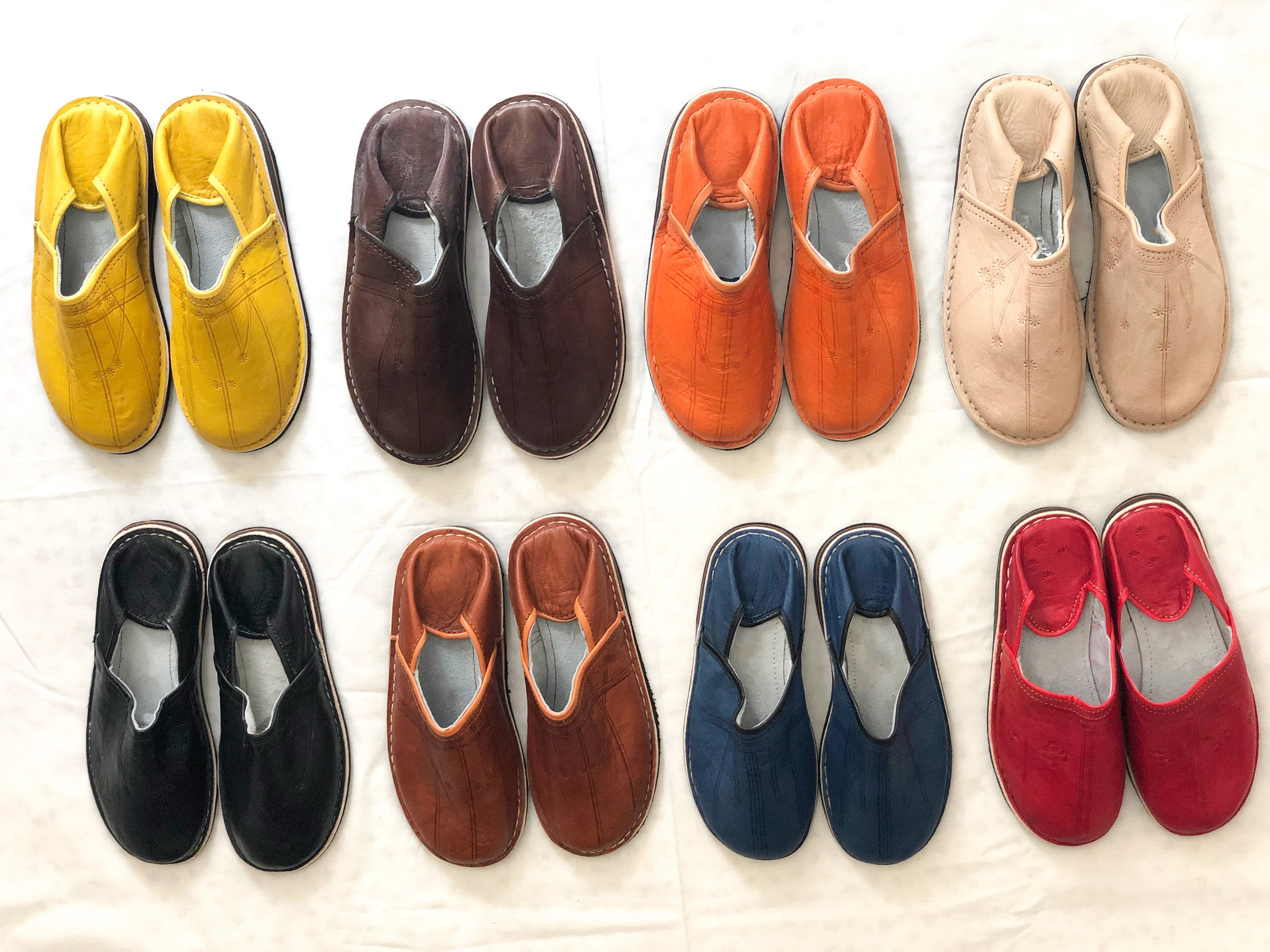 【まる子】CONSTRUCTIVE HEEL BABOUCHE Amazon.com: Moroccan babouche shoe, Leather slipper, Unisex