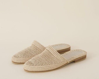 Handmade Raffia Sandalen: Marokkanische Sommer-Strand-Schuhe