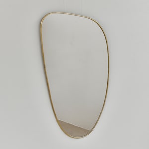 Brass Irregular Mirror, Aesthetic Home Decor Luxurious Wall Decor, Handmade Mirror, Moroccan Mirror, Bedroom Wall Mirror, Bathroom Mirror
