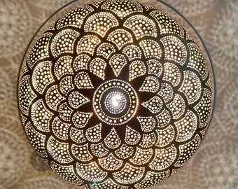Moroccan Brass Hanging Light Fixture: Exotic Pendant Lighting