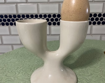 Vintage double sided egg cup, candleabra style, very unique, soft boiled eggs