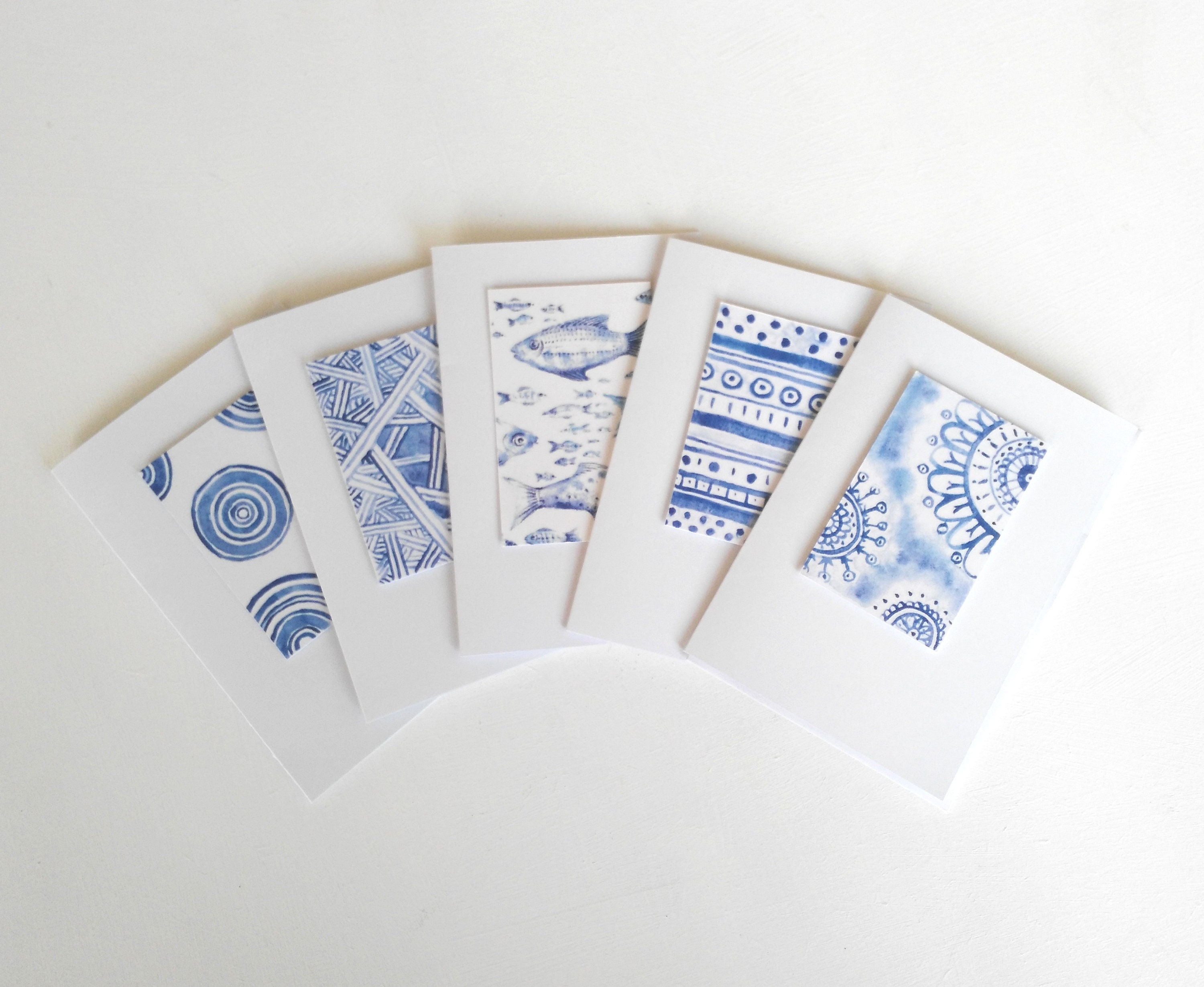 A5 notelets greetings card set of 5 watercolour print | Etsy